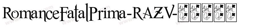 RomanceFatalPrima-RAZV字体转换