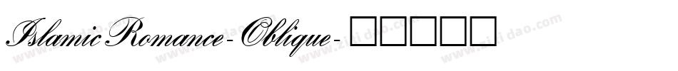 IslamicRomance-Oblique字体转换