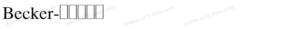 Becker字体转换
