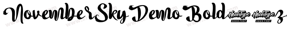 NovemberSkyDemoBold-1z9M字体转换