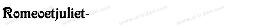 Romeoetjuliet字体转换