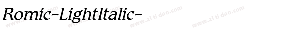 Romic-LightItalic字体转换