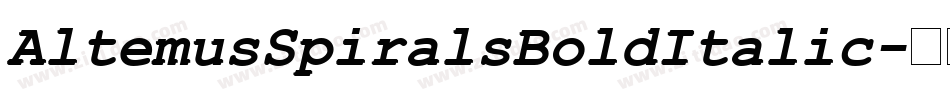 AltemusSpiralsBoldItalic字体转换