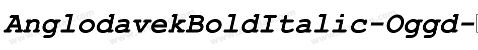 AnglodavekBoldItalic-Oggd字体转换