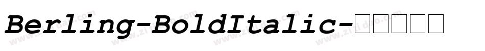 Berling-BoldItalic字体转换
