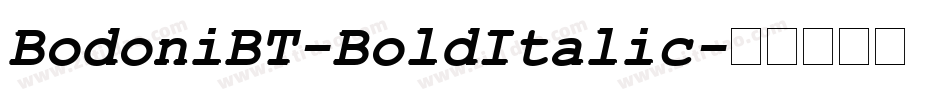 BodoniBT-BoldItalic字体转换