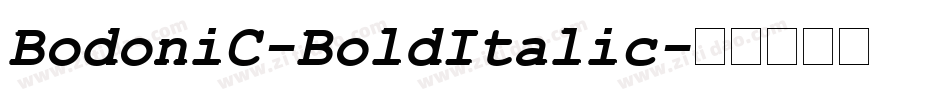 BodoniC-BoldItalic字体转换