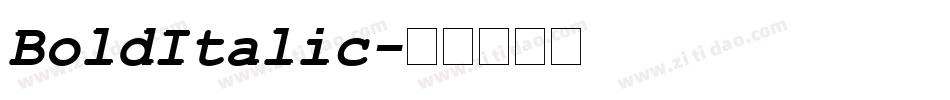 BoldItalic字体转换