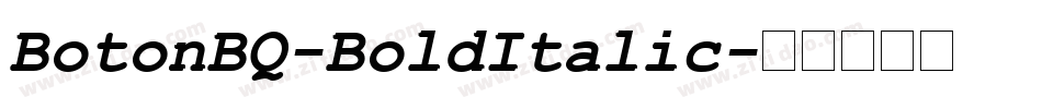 BotonBQ-BoldItalic字体转换