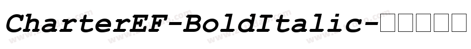 CharterEF-BoldItalic字体转换