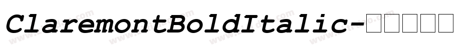 ClaremontBoldItalic字体转换