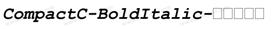 CompactC-BoldItalic字体转换