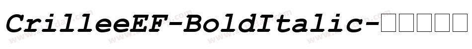 CrilleeEF-BoldItalic字体转换