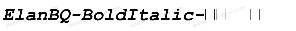 ElanBQ-BoldItalic字体转换