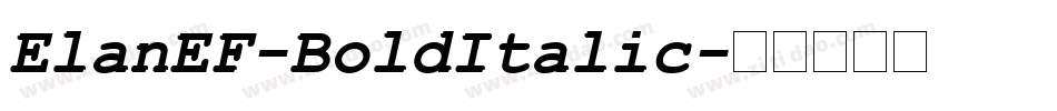 ElanEF-BoldItalic字体转换