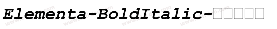 Elementa-BoldItalic字体转换