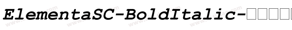 ElementaSC-BoldItalic字体转换