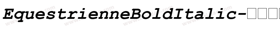 EquestrienneBoldItalic字体转换