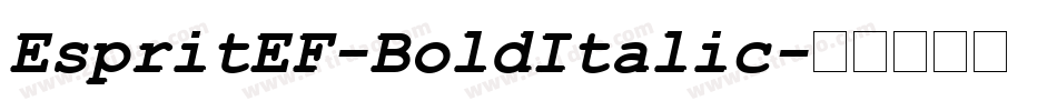 EspritEF-BoldItalic字体转换