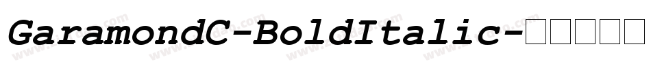 GaramondC-BoldItalic字体转换