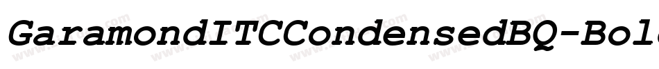 GaramondITCCondensedBQ-BoldItalic字体转换