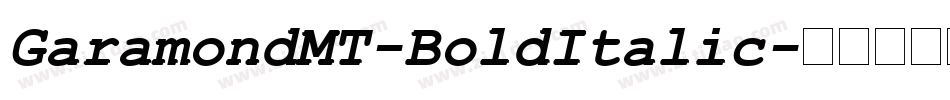GaramondMT-BoldItalic字体转换