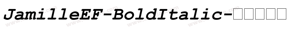 JamilleEF-BoldItalic字体转换