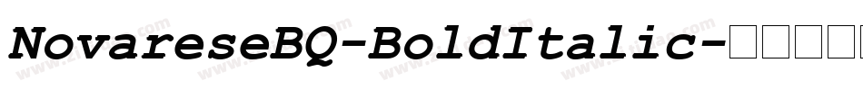 NovareseBQ-BoldItalic字体转换