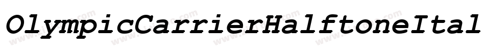 OlympicCarrierHalftoneItal-KLl7字体转换