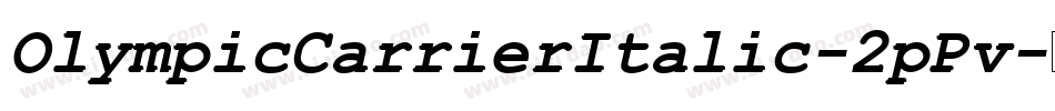 OlympicCarrierItalic-2pPv字体转换