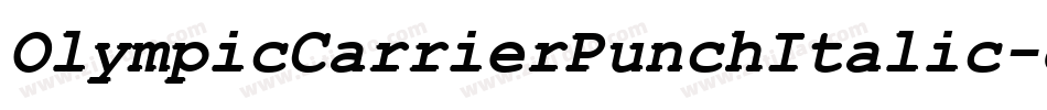 OlympicCarrierPunchItalic-dRaK字体转换