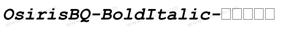 OsirisBQ-BoldItalic字体转换