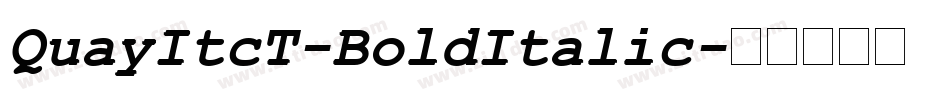 QuayItcT-BoldItalic字体转换