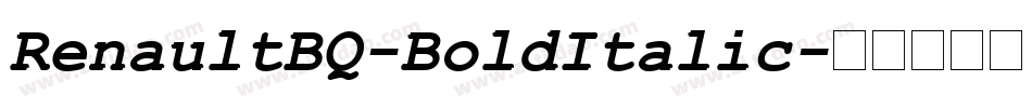 RenaultBQ-BoldItalic字体转换