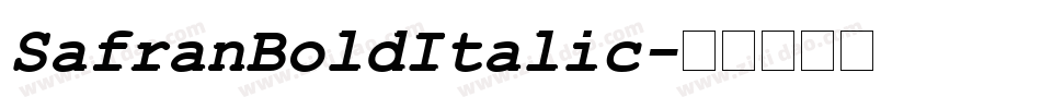 SafranBoldItalic字体转换
