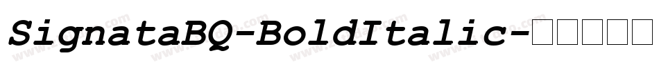 SignataBQ-BoldItalic字体转换