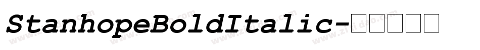 StanhopeBoldItalic字体转换