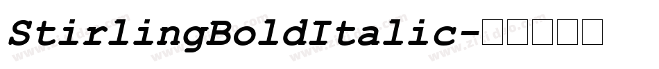 StirlingBoldItalic字体转换