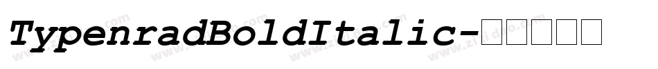 TypenradBoldItalic字体转换