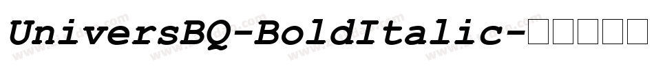 UniversBQ-BoldItalic字体转换