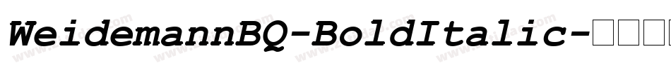 WeidemannBQ-BoldItalic字体转换