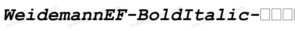 WeidemannEF-BoldItalic字体转换