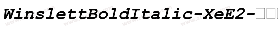 WinslettBoldItalic-XeE2字体转换