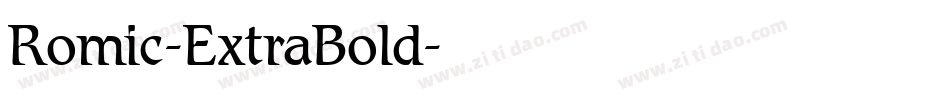 Romic-ExtraBold字体转换