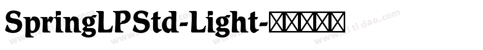 SpringLPStd-Light字体转换