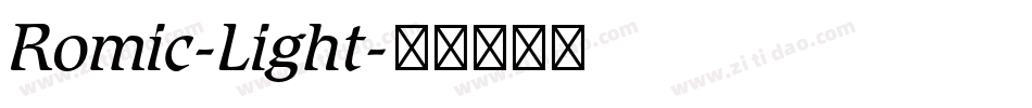 Romic-Light字体转换