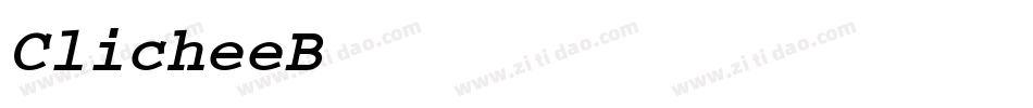 ClicheeBoldOblique字体转换