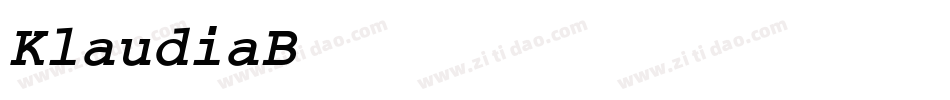 KlaudiaBoldOblique-OngP字体转换