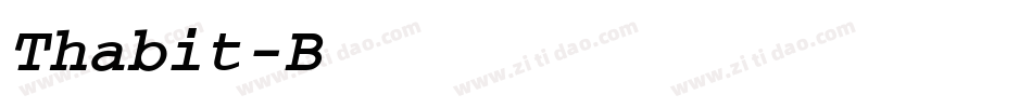 Thabit-BoldOblique字体转换