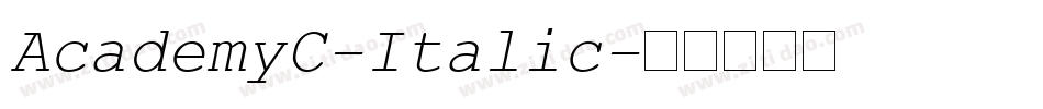 AcademyC-Italic字体转换